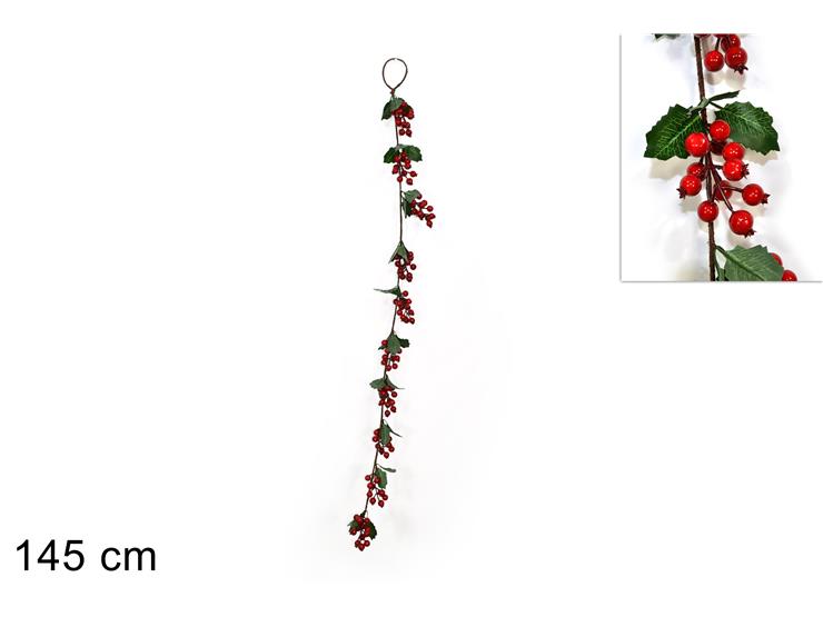 RAMO BACCHE Cm.145 HMX1156 - Natale > Ghirlande E Fili > Ghirlande Verticali - Ingrosso B2B Magazzini Scatigna