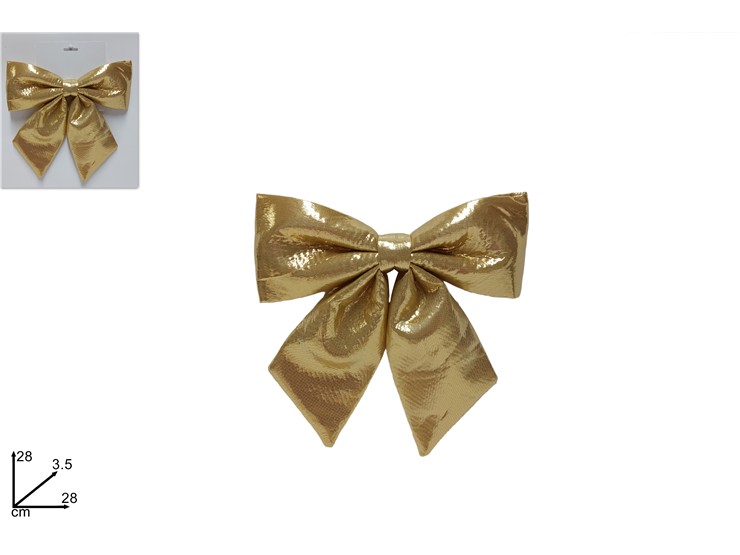 FIOCCO METALLIZATO ORO Cm.28 HJH23-239-2 - Natale > Fiocchi > Oro - Ingrosso B2B Magazzini Scatigna