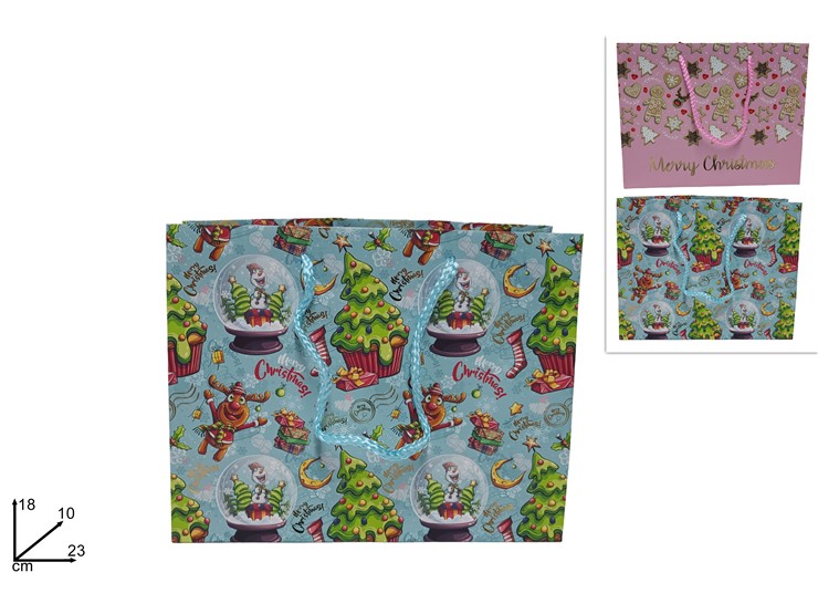 BUSTA REG.CAKE DESIGN 4AS.231810 YD23S - Confezionamento > Buste Regalo > Natale - Ingrosso B2B Magazzini Scatigna