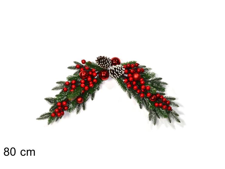 GHIRLANDA C/BACCHE/PALLE/PIGNE NB220 - Natale > Ghirlande E Fili > Fascine Bacche - Ingrosso B2B Magazzini Scatigna