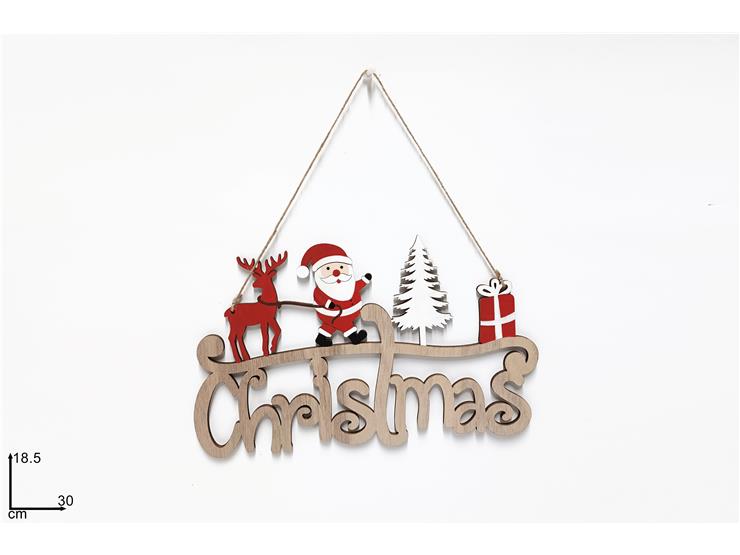 APPEND.LEGNO CHRISTMAS E12-22HY1154 - Natale > Babbo Natale > Appendini - Ingrosso B2B Magazzini Scatigna