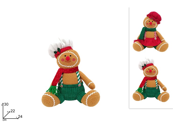 OMINO MARZAPANE SED.2ASS.Cm.31 OH2025-43 - Natale > Decorazioni Da Interno > Personaggi - Ingrosso B2B Magazzini Scatigna