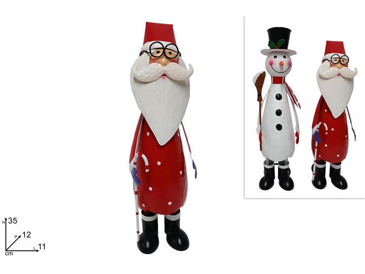 PERSONAGGI NATALIZI IN LATTA Cm.35 3668 - Natale > Decorazioni Da Interno > Latta - Ingrosso B2B Magazzini Scatigna