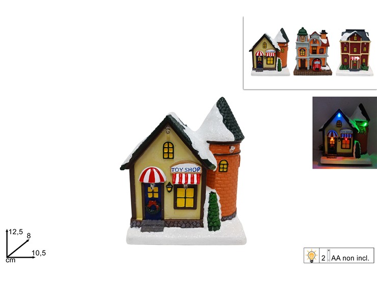 SCENAR.AMBIENT.NATAL.C/LUCE 3AS.65357/58 - Natale > Decorazioni Da Interno > Articoli Luminosi - Ingrosso B2B Magazzini Scatigna