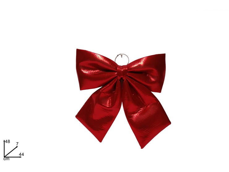 FIOCCO METALLIZATO ROSSO Cm.44 HJH23-237 - Natale > Fiocchi > Rossi - Ingrosso B2B Magazzini Scatigna