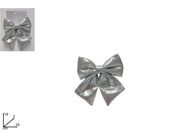 FIOCCO METALLIZATO SILVER Cm.16 HJH23-24 - Natale > Fiocchi > Silver - Ingrosso B2B Magazzini Scatigna