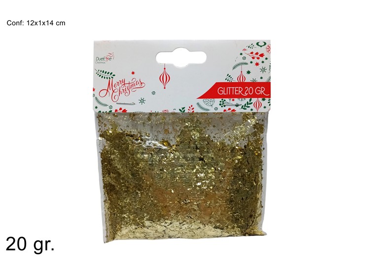 BUSTA GLITTER Gr20 ORO 803161G - Preordine Natale > Decoupage > Glitter - Ingrosso B2B Magazzini Scatigna