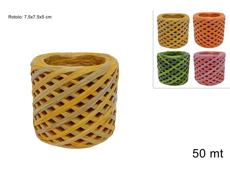 ROTOLO RAFFIA 4COL. Mt.50 DREST-990 - Eventi > Compleanno > Accessori Confezionamento - Ingrosso B2B Magazzini Scatigna