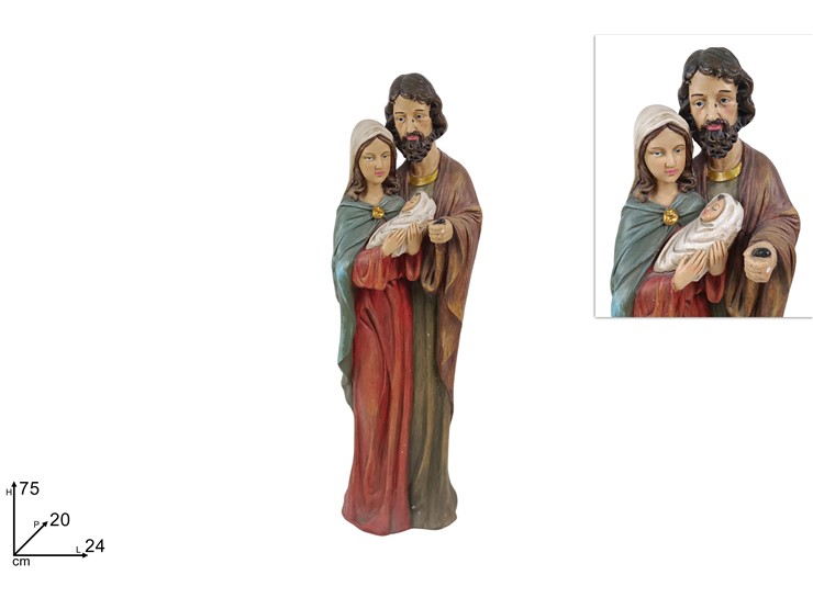 NATIVITA' IN CERAMICA Cm.75 PG16656 - Natale > Nativita Personaggi > Sacra Famiglia - Ingrosso B2B Magazzini Scatigna