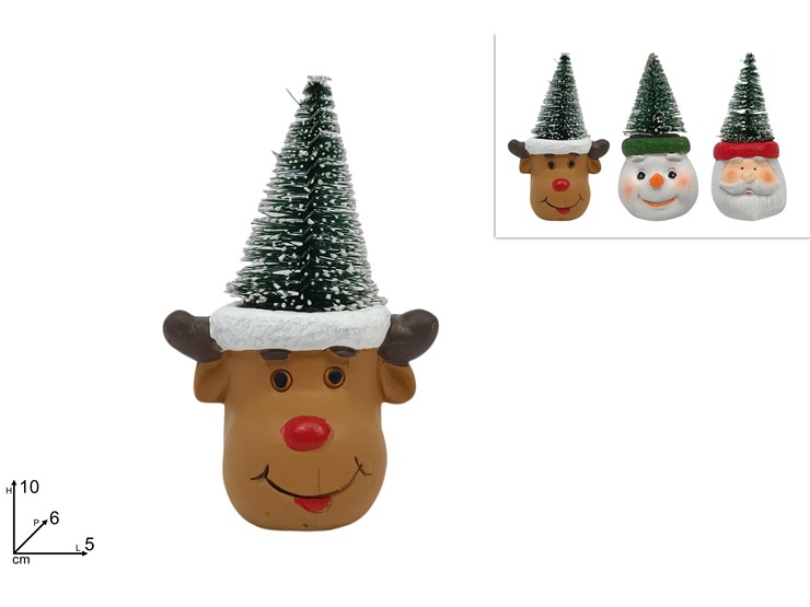 SOGGETTI NATALIZI C/ALBERELLO Cm10 23016 - Natale > Decorazioni Da Interno > Altri - Ingrosso B2B Magazzini Scatigna