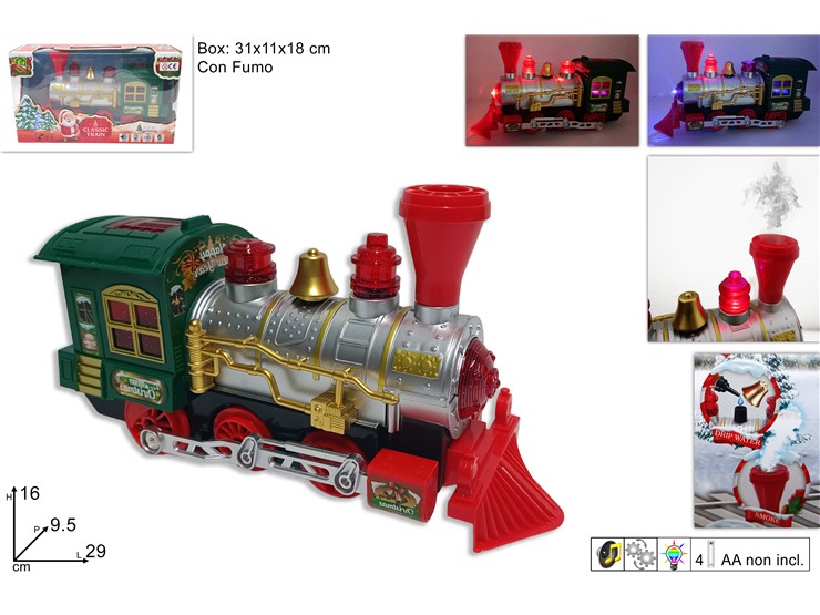 TRENO NATALIZIO C/LUCE C/MUSICA 40457599 - Natale > Decorazioni Da Interno > Articoli Luminosi - Ingrosso B2B Magazzini Scatigna