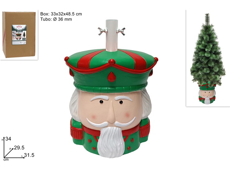 BASE ALBERO SOLD.SCHIAC.ROSS/VERDE 12391 - Natale > Alberi Accessori > Basi Soggetti - Ingrosso B2B Magazzini Scatigna