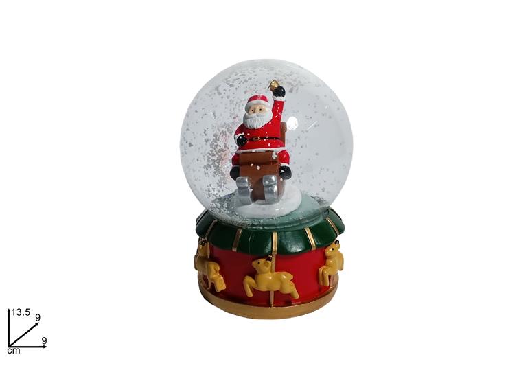 AMPOLLA NATALIZIA CAROSELLO C/BABBO62062 - Natale > Decorazioni Da Interno > Ampolle Con Neve - Ingrosso B2B Magazzini Scatigna