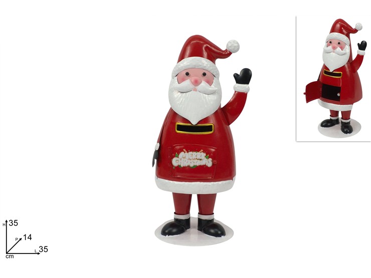 BABBO NATALE LATTA 23FM10252 - Natale > Decorazioni Da Interno > Latta - Ingrosso B2B Magazzini Scatigna