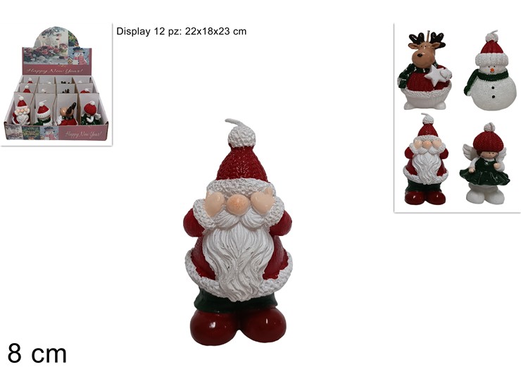 CANDELE SOGG.NATAL.ROSSO/VERDE 4AS.11787 - Natale > Candele > In Cera - Ingrosso B2B Magazzini Scatigna
