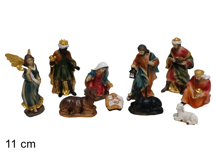 NATIVITA' Cm.11 SET Pz.10 QX23110 - Natale > Nativita Personaggi > Personaggi Nativita Completi - Ingrosso B2B Magazzini Scatigna