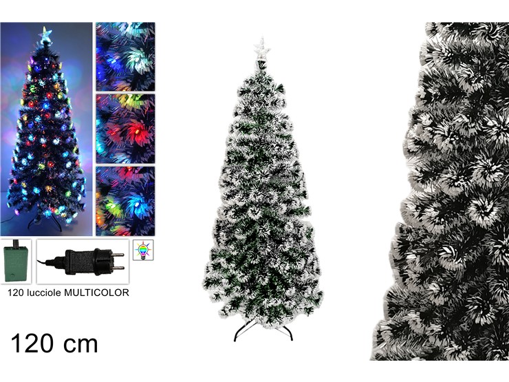 ALBERO FIBRA OTTICA Cm120 MULTICOLOR1901 - Natale > Alberi > Fibra Ottica - Ingrosso B2B Magazzini Scatigna