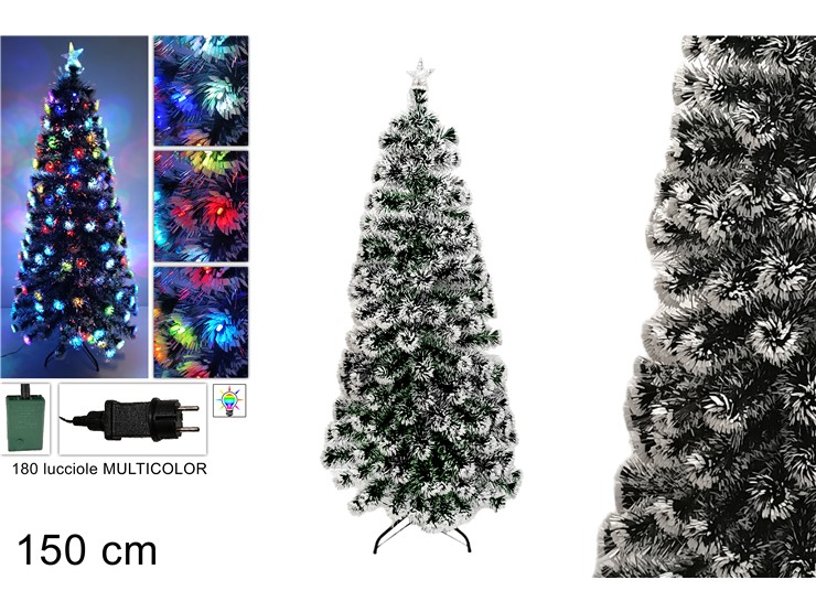 ALBERO FIBRA OTTICA Cm150 MULTICOLOR1901 - Natale > Alberi > Fibra Ottica - Ingrosso B2B Magazzini Scatigna