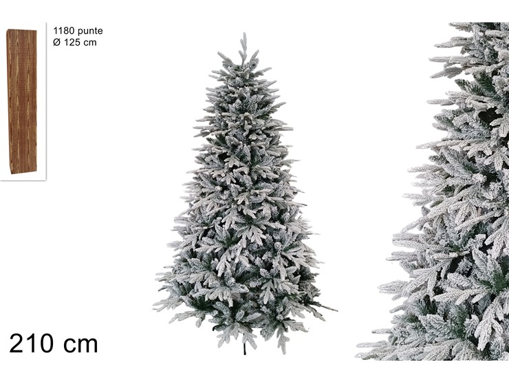 ALBERO PEPVC Cm.210 1180P.INNEVATO23093 - Natale > Alberi > Innevati - Ingrosso B2B Magazzini Scatigna