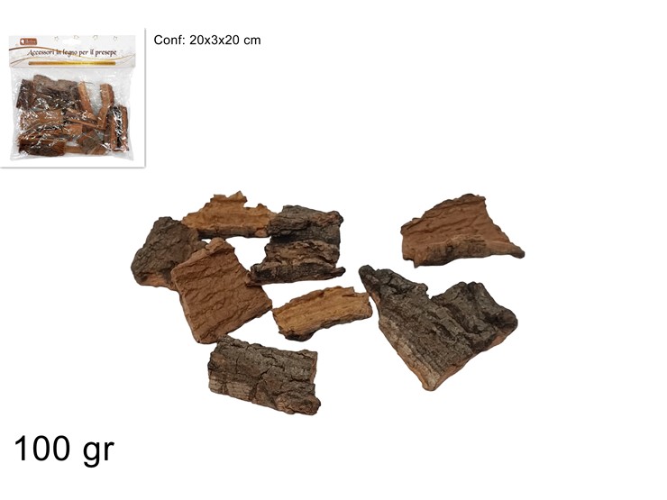CORTECCIA SUGHERO A PEZZI Gr.100 DXQ2346 - Natale > Nativita Accessori > Sughero - Ingrosso B2B Magazzini Scatigna