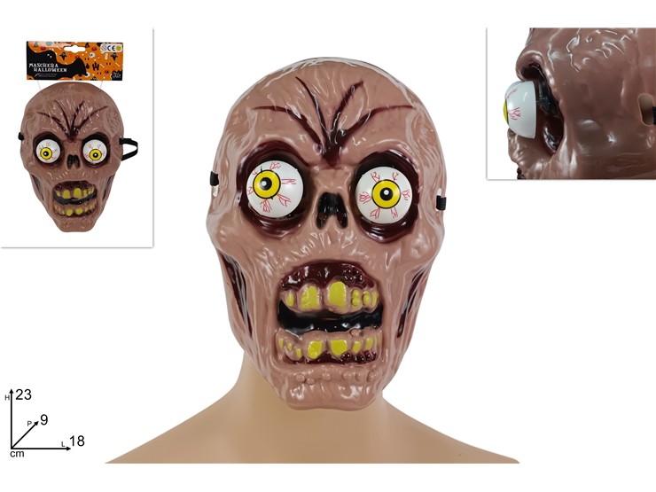 MASCHERA MOSTRO C/OCCHI MOLLA G22119-142 - Eventi > Halloween > Vestiti Accessori - Ingrosso B2B Magazzini Scatigna
