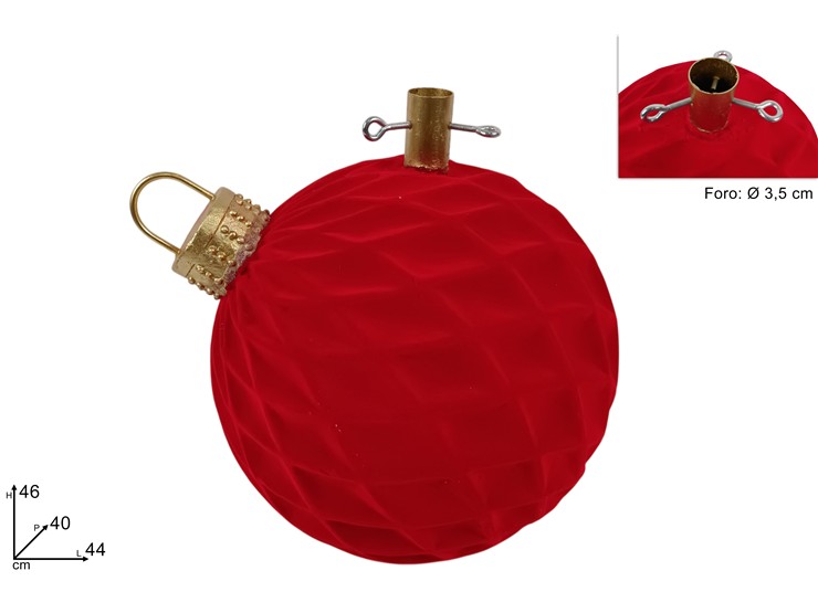 BASE ALBERO PALLA NATAL.ROSSA 250502C-72 - Natale > Alberi Accessori > Basi Soggetti - Ingrosso B2B Magazzini Scatigna