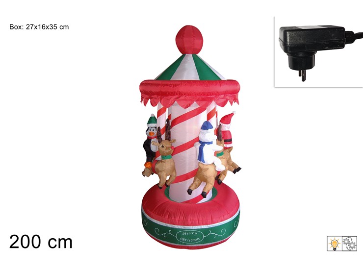 GIOSTRINA GONFIABILE Cm.200 RFD090200 - Natale > Decorazioni Grande Formato > Gonfiabili - Ingrosso B2B Magazzini Scatigna