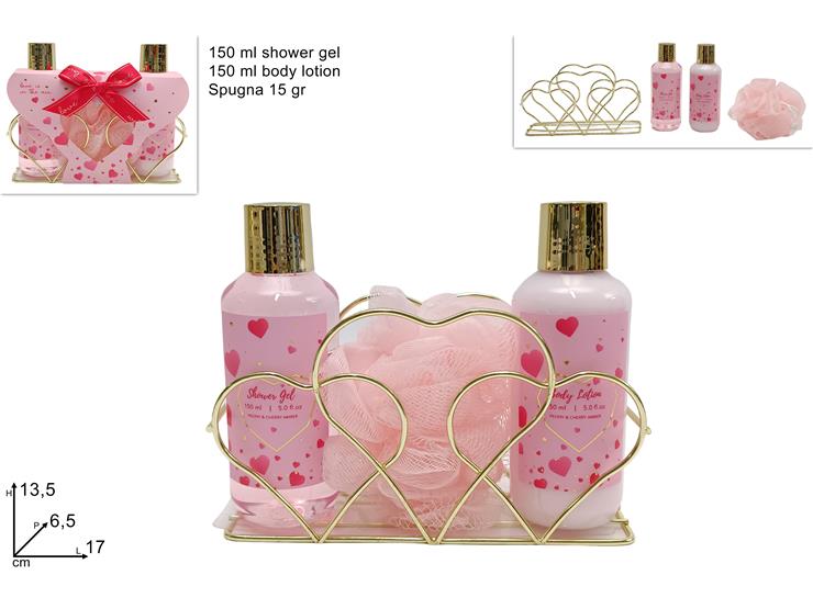 CONF.REG. CESTINO AD ALBERO C/SET 4PZ LI - Eventi > San Valentino > Set Regalo - Ingrosso B2B Magazzini Scatigna