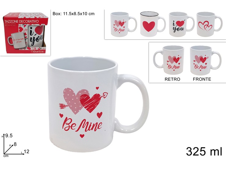 TAZZONE MUG SAN.VALENTINO Ml325 4AS.MK03 - Eventi > San Valentino > Tavola - Ingrosso B2B Magazzini Scatigna