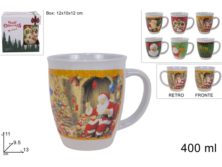 TAZZONE NATALIZIO IN BOX Ml.410 6AS.2403 - Natale > Tavola > Tazzine E Tazze - Ingrosso B2B Magazzini Scatigna