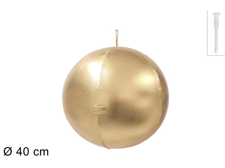 PALLA GONF.ORO  Cm.40 TL-FF-05/GOLD40 - Natale > Decorazioni Grande Formato > Gonfiabili - Ingrosso B2B Magazzini Scatigna