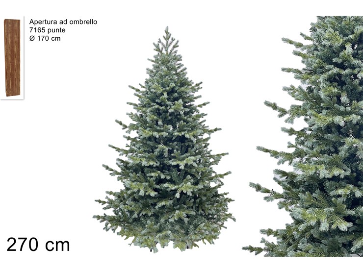 ALBERO PEPVC Cm.270 7165PUNTE 979T90 - Natale > Alberi > Innevati - Ingrosso B2B Magazzini Scatigna