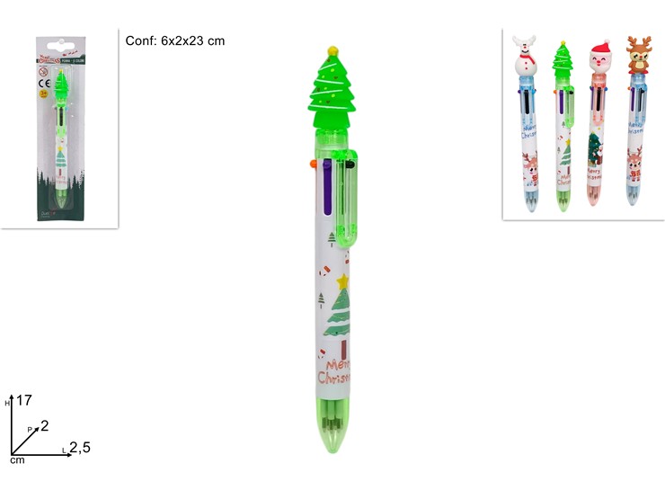 PENNA 6COL.SOGG.NATALIZI BLISTER 273102 - Natale > Catoleria E Decoupage > Cartoleria - Ingrosso B2B Magazzini Scatigna