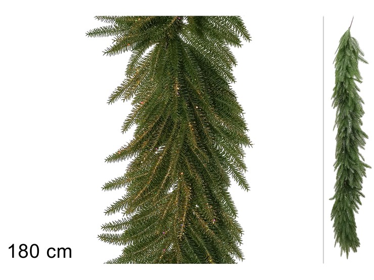 GHIRLANDA RAMI PVC GLIT.ORO Cm.180 24056 - Natale > Ghirlande E Fili > Classiche Verdi - Ingrosso B2B Magazzini Scatigna