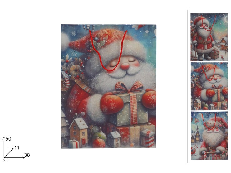 BUSTA REG.SOGG.NATAL.503811 3AS.25SD06 - Confezionamento > Buste Regalo > Natale - Ingrosso B2B Magazzini Scatigna