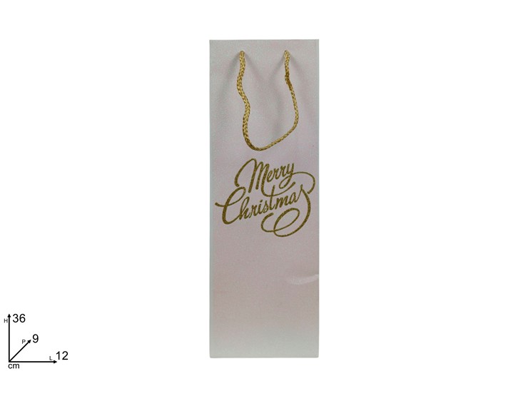 BUSTA REG.BIANCA GLITT.C/SCRIT.ORO 3612 - Natale > Confezionamento > Buste Regalo - Ingrosso B2B Magazzini Scatigna