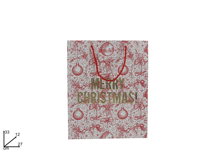 BUSTA REG.MERRY XMAS ROSSA 3327 LYN-155 - Confezionamento > Buste Regalo > Natale - Ingrosso B2B Magazzini Scatigna