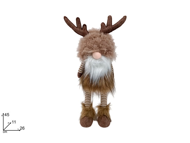 GNOMO C/MOLLA C/ABITO MARRONE Cm45 24150 - Natale > Decorazioni Da Interno > Personaggi - Ingrosso B2B Magazzini Scatigna