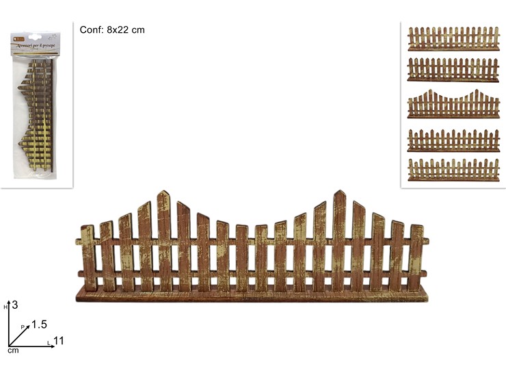 STECCATO IN LEGNO Cm.11 5ASS. HGW-275 - Natale > Nativita Accessori > Elementi Per Presepe - Ingrosso B2B Magazzini Scatigna
