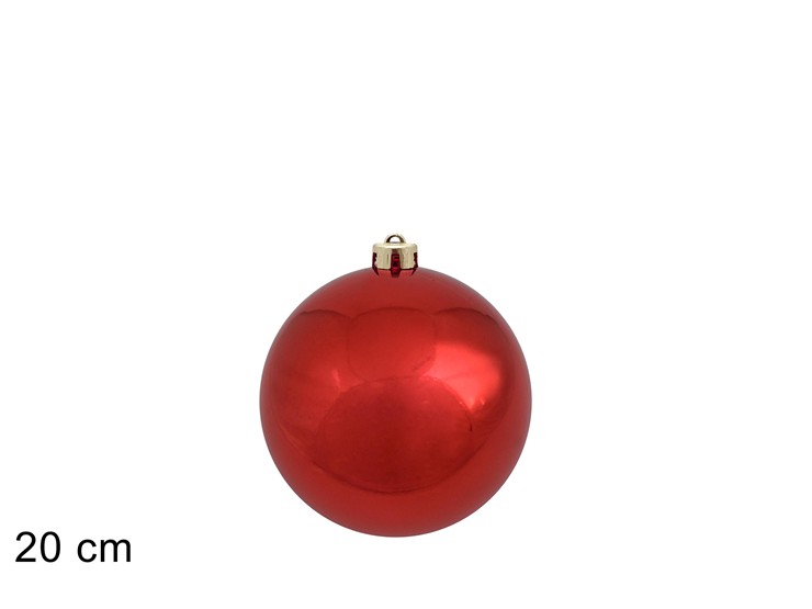 PALLA LUCIDA ROSSA Cm.20 JNP2517-1 - Preordine Natale > Addobbi Albero > Appendini - Ingrosso B2B Magazzini Scatigna