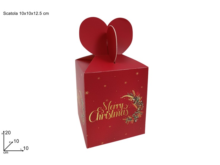 SCAT.REG.NAT.ROSSA FIOC.MERRY XMAS 1010 - Natale > Confezionamento > Box E Scatole - Ingrosso B2B Magazzini Scatigna