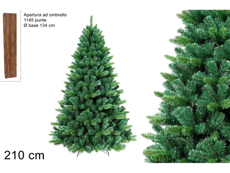 ABETE LIVIGNO Cm.210 TBL7011 - Natale > Alberi > Verdi - Ingrosso B2B Magazzini Scatigna