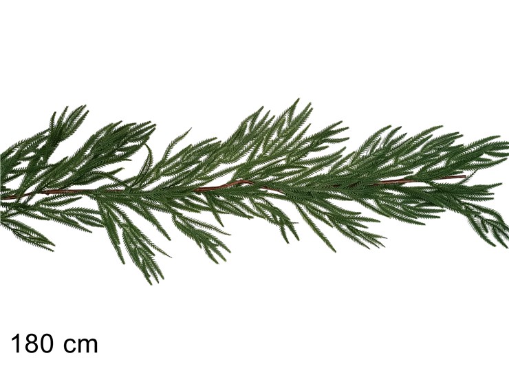 GHIRLANDA Cm.180 IN PVC L47187-6" - Natale > Ghirlande E Fili > Classiche Verdi - Ingrosso B2B Magazzini Scatigna