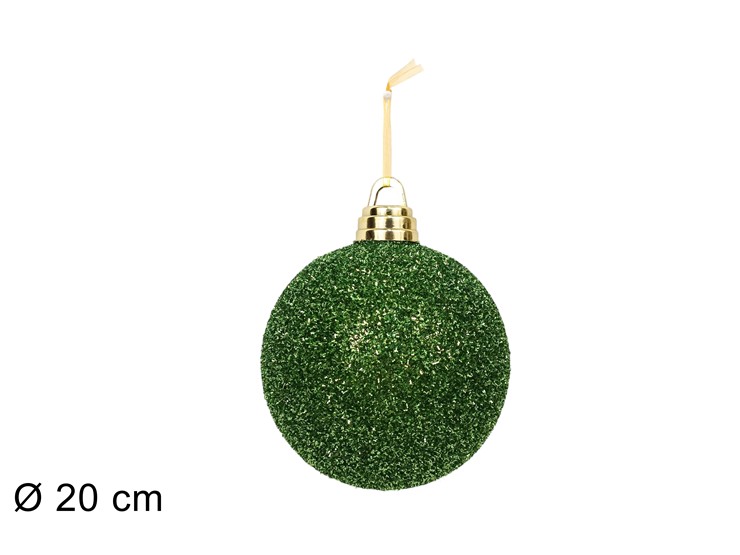 PALLA FILI LAMINATI VERDE Cm.20 SM028GR- - Natale > Sfere > Glitter - Ingrosso B2B Magazzini Scatigna