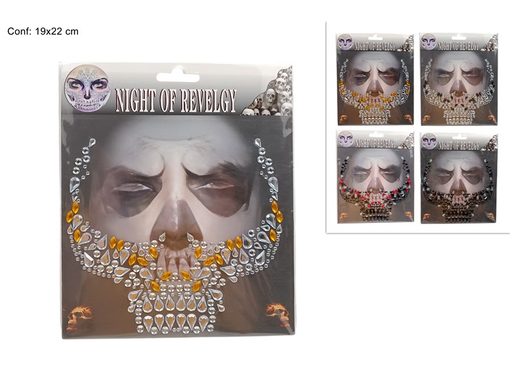 BRILLANTINI/STRASS ADESIVI x VISO TESCHI - Halloween > Trucchi - Ingrosso B2B Magazzini Scatigna