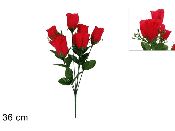 MAZZO ROSE ROSSE CAVA-250081 - Everyday > Fiori Piante > Spilloni Fiori - Ingrosso B2B Magazzini Scatigna