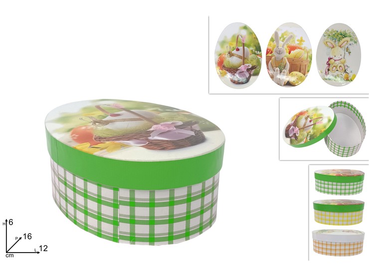 SCATOLA UOVA DEC.PASQUALE 3ASS.3C.YS2502 - Eventi > Pasqua > Confezionamento E Cartoleria - Ingrosso B2B Magazzini Scatigna