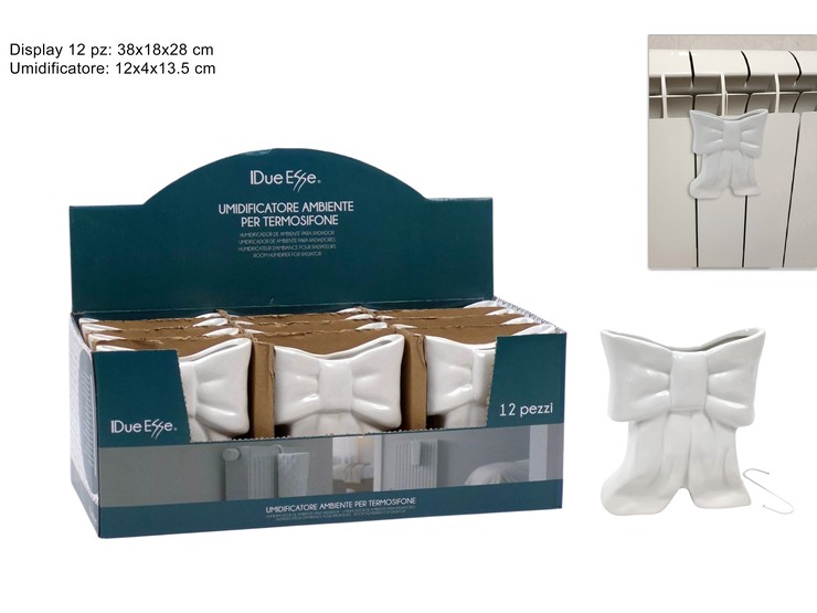 UMIDIFICATORE FIOCCO BIANCO CERAM.25589C - Everyday > Everyday > Accessori Per La Casa - Ingrosso B2B Magazzini Scatigna