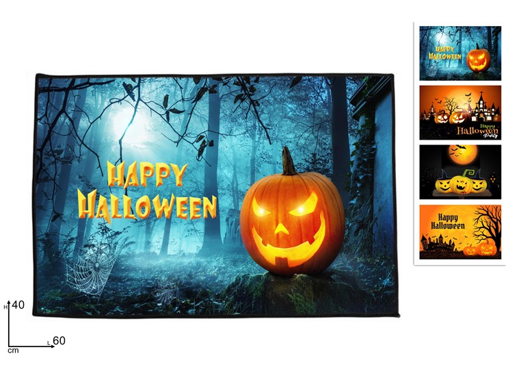 TAPPETO/ZERBINO HALLOWEEN 4060 4ASS.DD2 - Halloween > Decorazioni > Tappeti - Ingrosso B2B Magazzini Scatigna