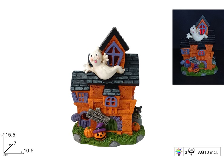 DECORAZIONE CASA C/FANTASMINO C/LUCE5176 - Halloween > Decorazioni > Decorazioni Fantasmi - Ingrosso B2B Magazzini Scatigna